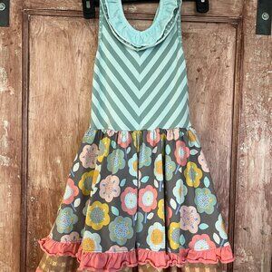 Matilda Jane stripes and flowers dress size 8